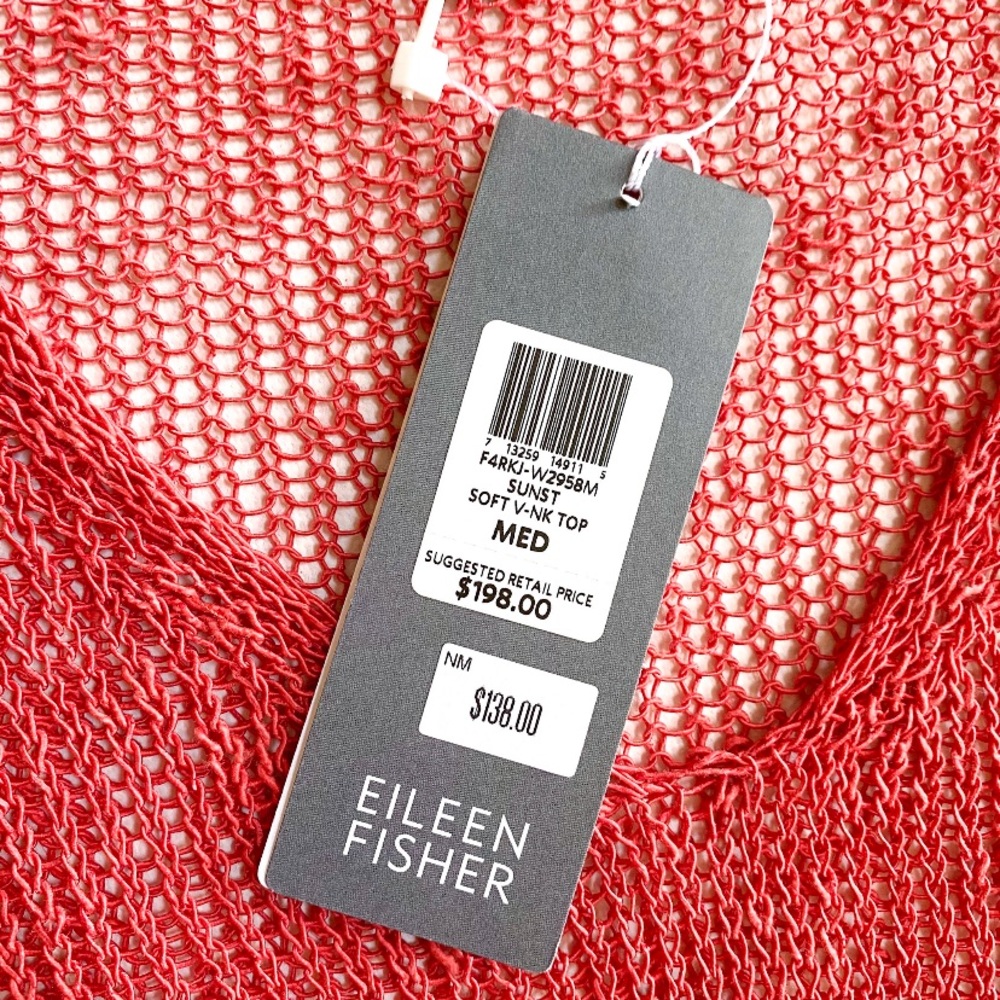 Eileen Fisher Melange Open Mesh Knit Top - Picture 4 of 8